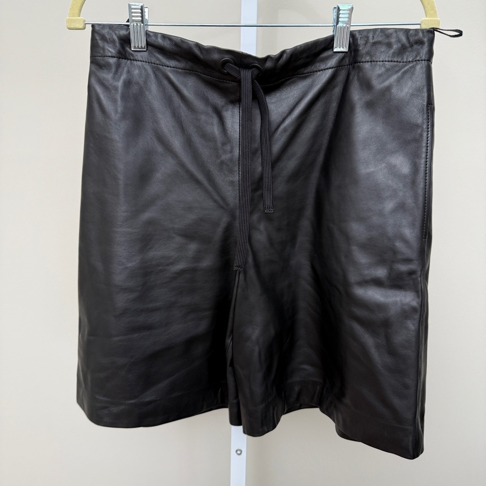 SCANLAN Theodore Black Leather women’s Shorts size S new with tags
